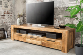 Massief TV-bord  mangohout lowboard 170 cm 3 lades