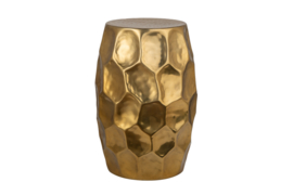 Handgemaakte bijzettafel ORGANIC ORIENT 46 cm goud gehamerd design