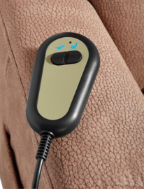 Senioren Relaxfauteuil  met elektrisch opstahulp Inclusief relaxfunctie met afstandsbediening Kleur bruin