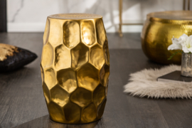 Handgemaakte bijzettafel ORGANIC ORIENT 46 cm goud gehamerd design