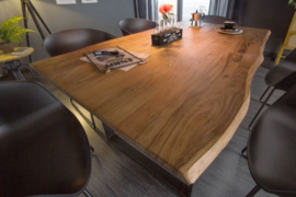 Eettafel Mammoet Industrial 160cm Massief Acacia Hout