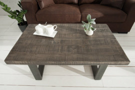 Design salontafel 100cm mangohout grijs industrieel design