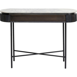 Kare design Console Glenn Sidetable 100cm met Marmer tafelblad