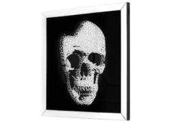 Exclusieve afbeelding MIRROR SKULL 100x100cm Diamond Skull XXL