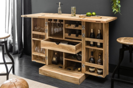 Handgemaakte barkast Moskou 130 cm acacia massief hout 3D effect