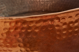 Handgemaakte salontafel ORIENT STORAGE 60cm koper mangohout met opbergruimte