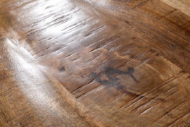 Massieve eettafel IRON CRAFT 160 cm mangohout industrieel design met X-poten