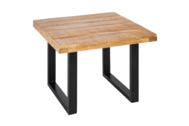 Solide salontafel  60 cm mangohout industrieel design