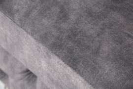 Chesterfield  fluwelen Poef  92cm donkergrijze