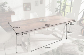 Eettafel Mammoet 180cm Massief Sheesham Hout