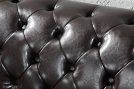Elegante Chesterfield 2-zits bank  Coffee bruine knoop stiksels