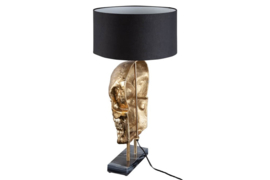 Extravagante tafellamp SKULL 76 cm zwart gouden schedel tafellamp