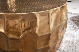 Handgemaakte salontafel ORGANIC ORIENT 68 cm goud gehamerd design