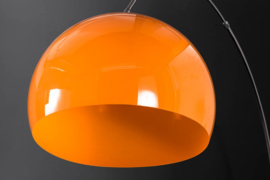 Uitschuifbare booglamp LOUNGE DEAL 175-205 cm oranje marmeren voet vloerlamp