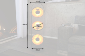 Vloerlamp Model: Studio Trio - Zwart / Bladgoud - 22968