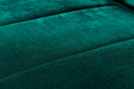 Retro slaapbank 220cm 3 zits  smaragdgroene fluweel stof