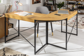 Hoekbureau Industrieel 130 cm met lades