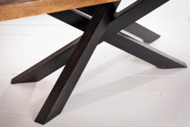 Massieve mangohout salontafel industriële stijl WOOD 105 cm