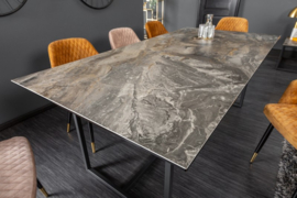 Eettafel Concord 200cm keramiek taupe marmerlook