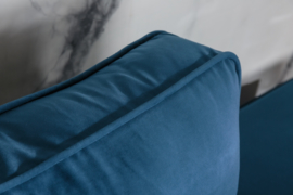 Elegante Récamière DIVA 196 cm donkerblauw fluwelen roségouden voetjes