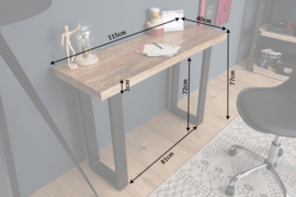 Design sidetable bureau  tafel IRON CRAFT 115 cm mangohout ijzeren