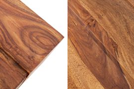Solide design salontafel BOLT 100 cm Sheesham steen afwerking