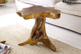 Massieve bijzettafel Tribe 40cm Teak