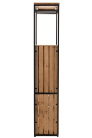 Barkast Voor Glazen+Flessen Hout/Metaal Naturel/Zwart 160cm