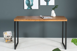 Elegant bureau ELEMENTS 118 cm Sheesham Stone Finish metalen frame