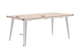 Massieve salontafel ORGANIC LIVING 110cm acaciahout met boomrand