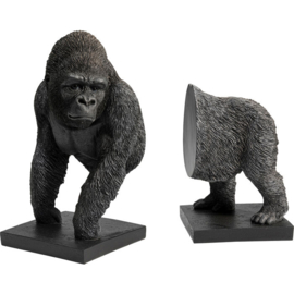 Boekensteun Gorilla Polyresin, Handgemaakt, Elke vrede uniek, Geassembleerd