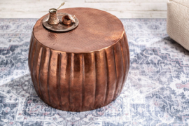 Handgemaakte salontafel MARRAKESCH 55cm koper met gehamerd design