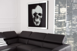 Exclusieve afbeelding MIRROR SKULL 100x100cm Diamond Skull XXL