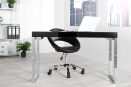 Design console ZWART BUREAU 120 cm zwart hoogglans kantoortafel