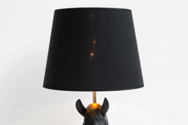 Extravagante vloerlamp BLACK HORSE 130 cm zwart paardenfiguur