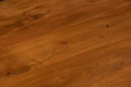 Massief boomstam salontafel MAMMUT 110 cm acacia 4 cm tafelblad