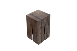 Elegante bijzettafel CASTLE 30 cm kruk van drijfhout