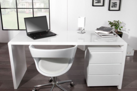 Bureau Hoogglans wit  -140cm -