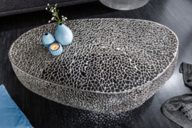 Filigrain design salontafel LEAF 122cm zilver handgemaakt