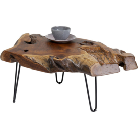 Salontafel Massief hout 100x60 met  haarspeldpoten