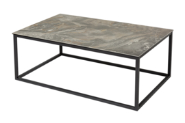 Design salontafel SYMBIOSE 100cm taupe keramiek in marmerlook