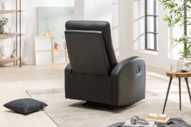 Moderne relax fauteuil HOLLYWOOD II zwarte tv fauteuil met ligfunctie
