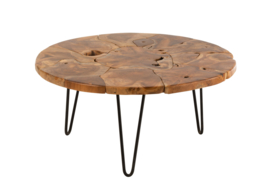 Eettafel Rond Mango Hout Bruin 120cm