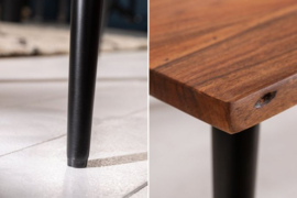 Massieve salontafel ORGANIC LIVING 110cm acaciahout met boomrand