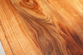 Massieve bijzettafel ORGANIC LIVING 60cm acaciahouten salontafel met boomrand