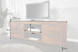 massief sheesham hout tv meubel 135 cm model lagos