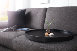 Extravagante salontafel MODULAR 60 cm mat zwart koper rond incl. Dienblad