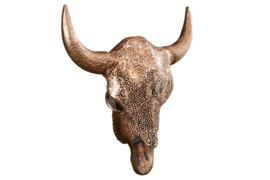 Elegante stierenkop MATADOR 56 cm goud met mozaïek decoratie wanddecoratie