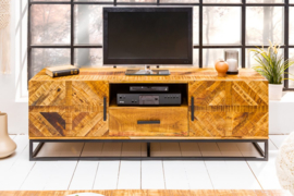 Massief mango hout  tv meubel  160 cm Mango Wood industrieel ontwerp