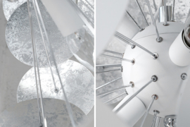 Moderne design hanglamp INFINITY HOME 70cm wit zilveren hanglamp